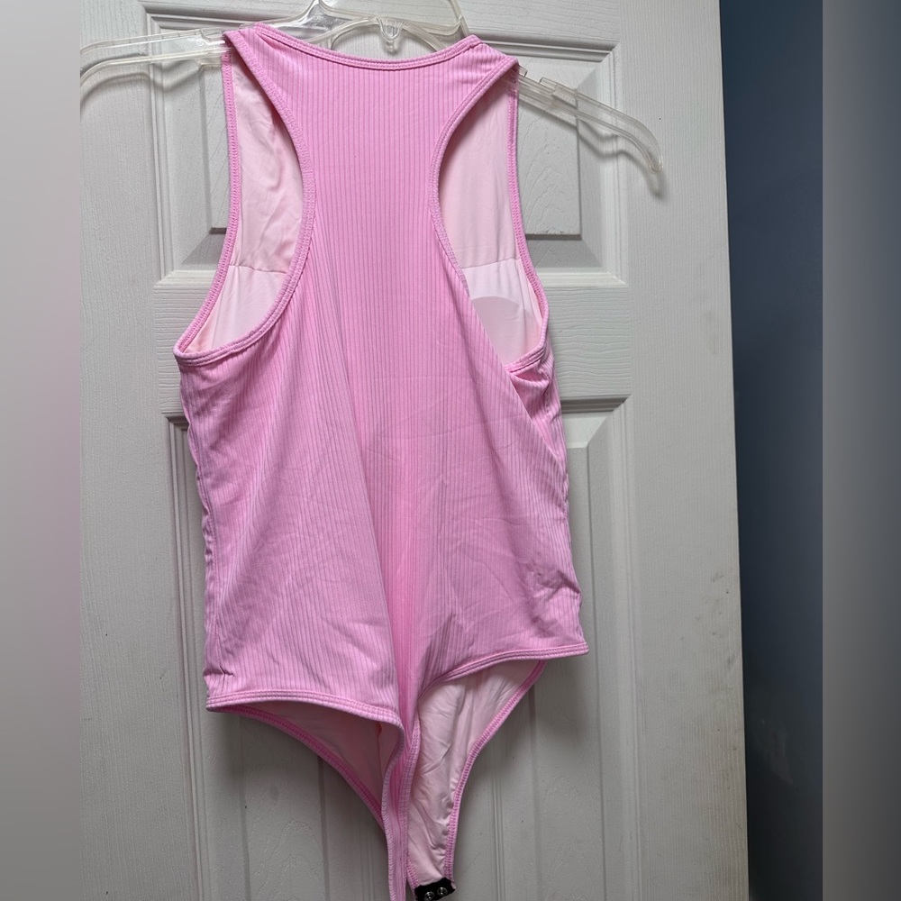 Pink Ribbed Bodysuit - Picture 2 of 2